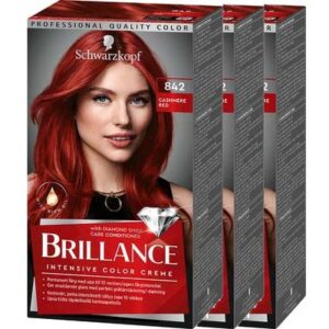 Schwarzkopf Brillance 842 Cashmere Red 3-pack