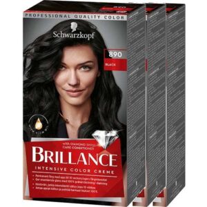 Schwarzkopf Brillance 890 Black 3-pack