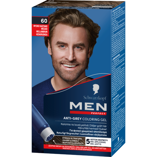 Schwarzkopf Men Perfect Anti-Grey Coloring Gel 60 M Brown