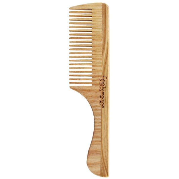 Tek Wooden Detangling Comb With Handle Medium Sized  Teeth