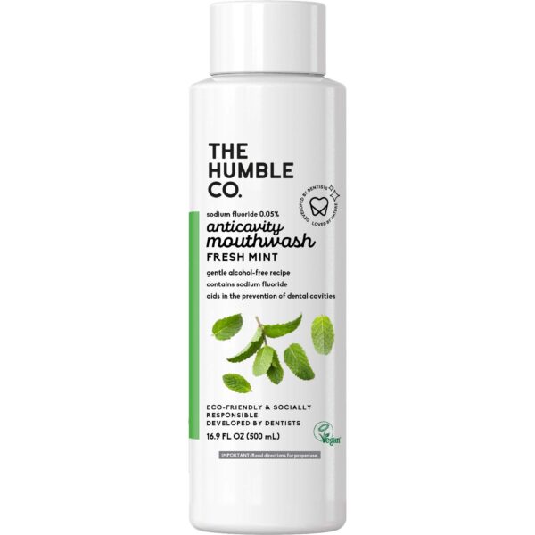 The Humble Co. Anticavity Mouthwash Fresh Mint 500 ml