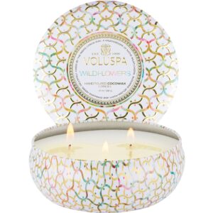 Voluspa Wildflowes 3-Wick in Decorative Tin 40h