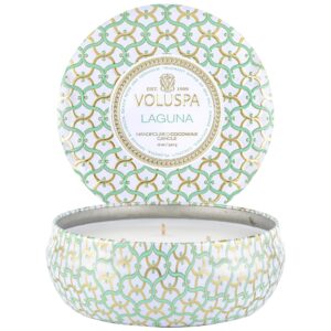 Voluspa Laguna Maison Blanc 3-Wick in Decorative Tin 40h