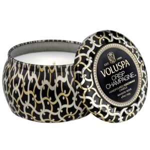 Voluspa Crisp Champagne Mini Tin Candle 25h