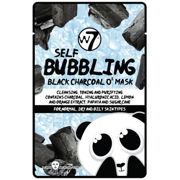 W7 Self-Bubbling Black Charcoal O2 Face 20 ml