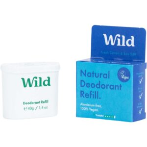 Wild Men&apos;s Natural Deodorant Refill Fresh Cotton & Sea Salt 40 g