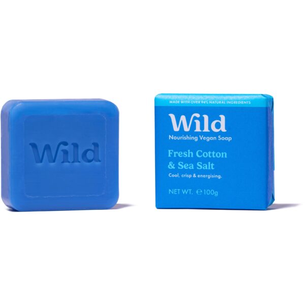 Wild Nourishing Vegan Soap Fresh Cotton & Sea Salt 100 g