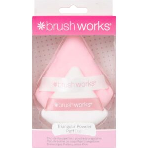 Brushworks Triangular Powder Puff Duo