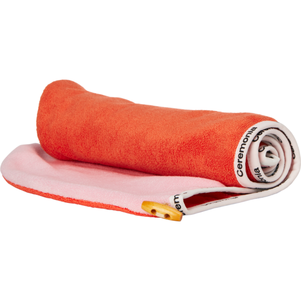 Ceremonia Guava Microfiber Hair Towel