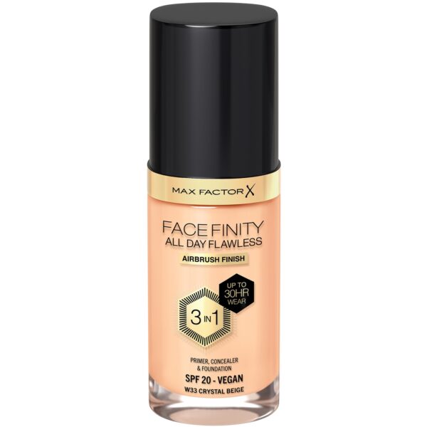 Max Factor Facefinity All Day Flawless 3 In 1 Foundation 33 Crystal Be