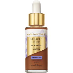 Max Factor Miracle Pure 2in1 Skin Reset Serum Foundation 95-100 Deep t