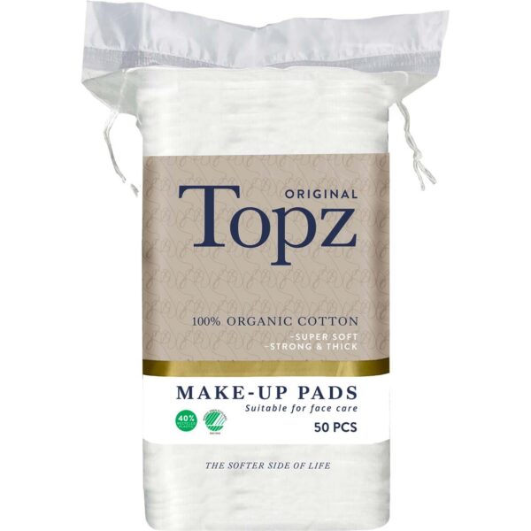 Topz Premium Square Make Up Pads 50 stk