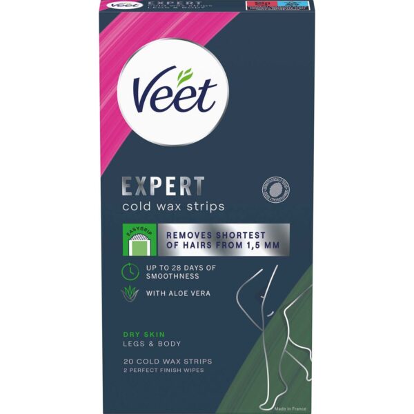 Veet Expert Cold Wax Strips Dry Skin 20 stk