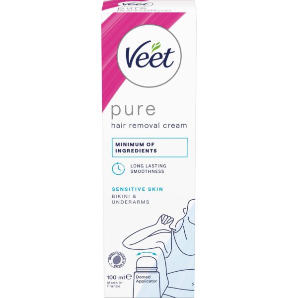 Veet Pure Hair Removal Cream Sensitive Skin Bikini & Underarms 100 ml