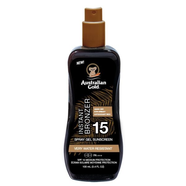 Australian Gold SPF 15 Spray Gel with Bronzer 100 ml