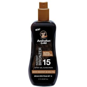 Australian Gold SPF15 Spray Gel With Bronzer 237 ml