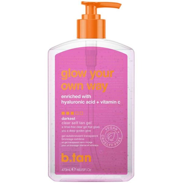 b.tan Glow Your Own Way Clear Self Tan Gel 473 ml