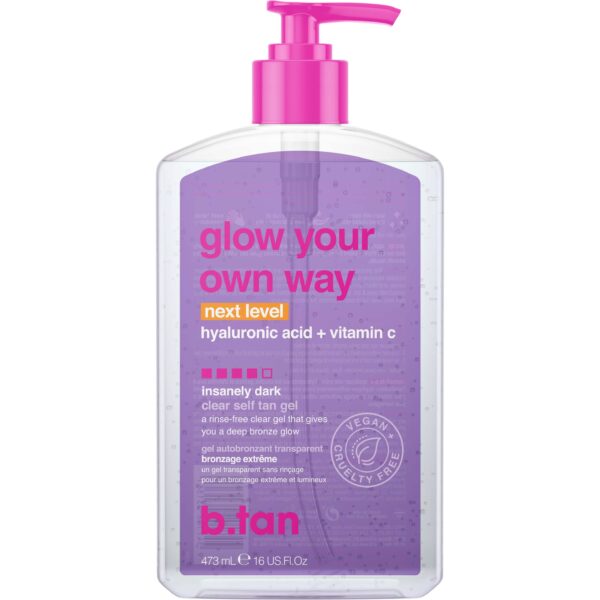 b.tan Glow Your Own Way Clear Self Tan Gel Next Level 473 ml