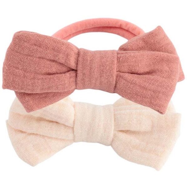 BACHCA Cotton Gauze Elastic Bows 2-Pack