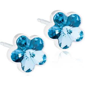 Blomdahl Medical Plastic  Flower 6mm Aquamar