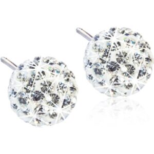 Blomdahl Natural Titanium  Crystal Ball White 6 mm