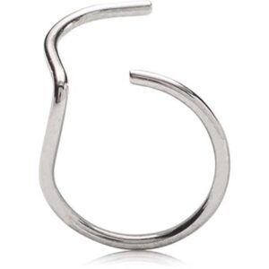 Blomdahl Natural Titanium Nose Ring 10 mm Right