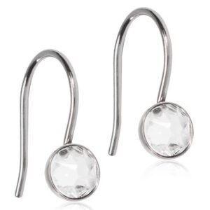 Blomdahl Earrings Pendant Bezel Crystal