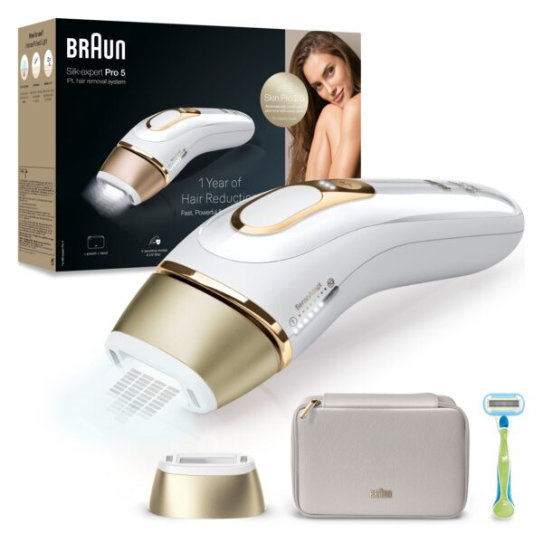 Braun IPL Silk·expert Pro 5 At Home Hair Removal With Pouch 1 Head PL5