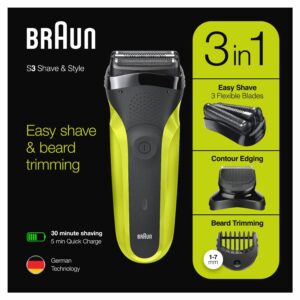 Braun Series 3 Shave&Style 300BT Electric Shaver Razor for Men Black/B