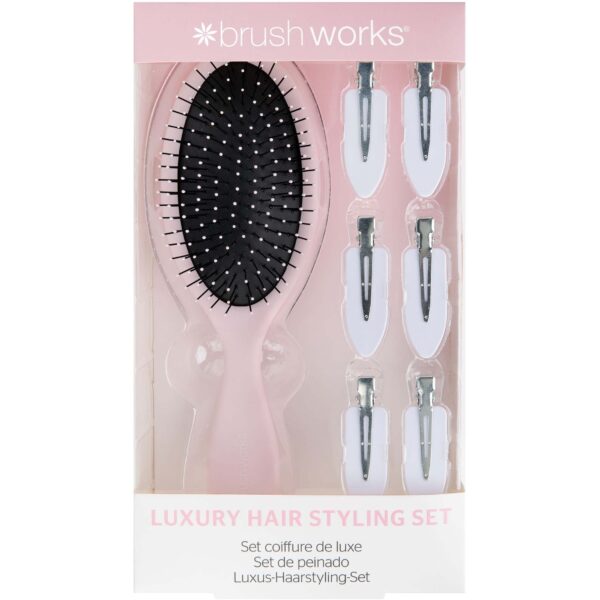 Brushworks Luxury Pink Hair Styling Set