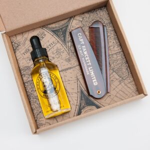 Captain Fawcett Beard Oil & Beard Comb Set