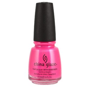 China Glaze Nail Lacquer with Hardeners 1006 Pink Voltage