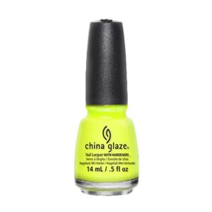 China Glaze Nail Lacquer with Hardeners 875 Yellow Polka Dot Bikini