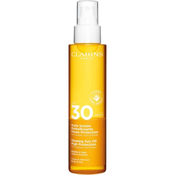 Clarins Glowing Sun Oil High Protection SPF30 Body & Hair 150 ml