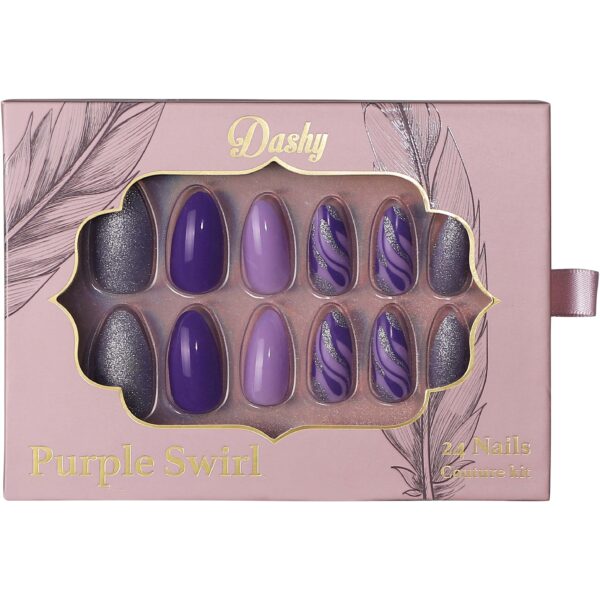 Dashy 24 Nails Couture Kit Purple Swirl