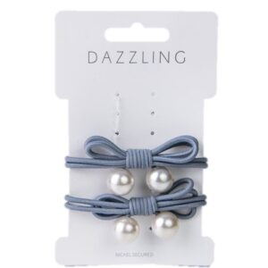 Dazzling Hår 2-pack rosett grå