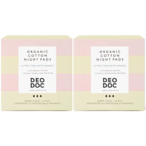 DeoDoc Organic Cotton Night Pad 2 pack