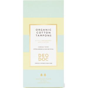 DeoDoc Organic Cotton Tampons Regular Flow 16 Pcs