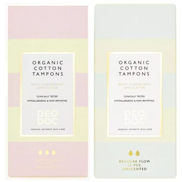 DeoDoc Organic Cotton Tampons Super & Regular