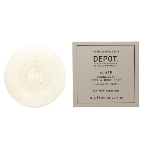 DEPOT MALE TOOLS No. 610 Energizing Hair & Body Soap Sartorial Sage 70