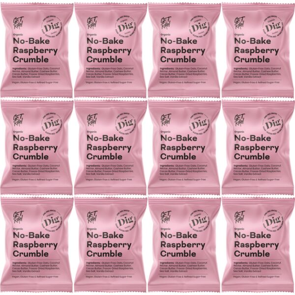 Dig GET RAW Organic No-Bake Raspberry Crumble 12 x 35g