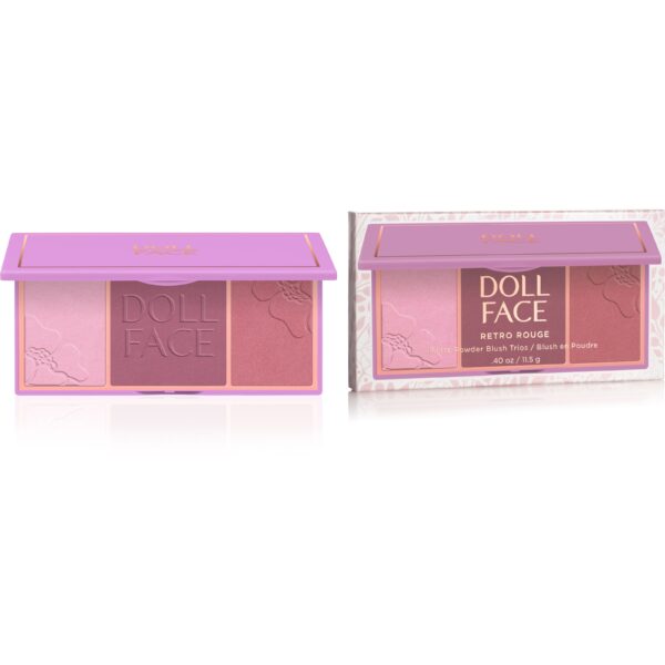 Doll Face Retro Rouge Matte Powder Blush Trios Sophia