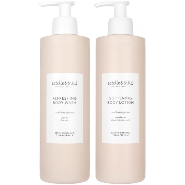 Estelle&Thild Organic Beauty Vanilla Tangerine Body Wash & Lotion Duo