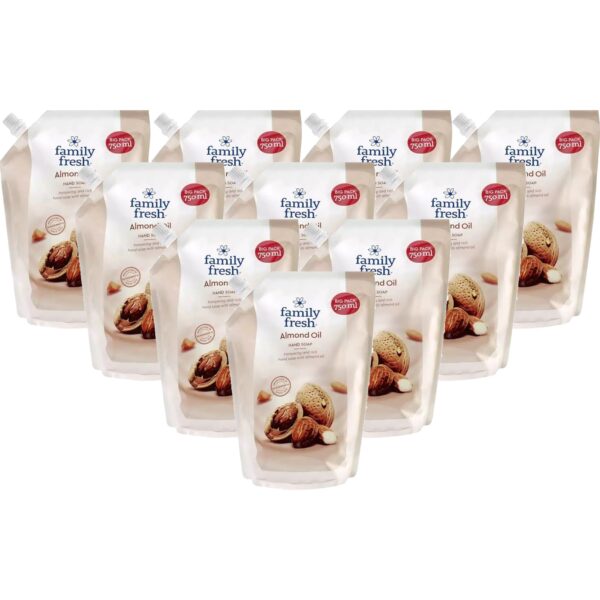 Family Fresh Hand Soap Refill Almond Big Pack 10 st