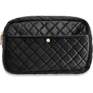 Fan Palm Black Velvet Large Beauty Bag