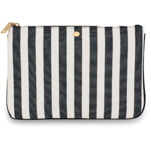 Fan Palm Cotton Stripe Clutch