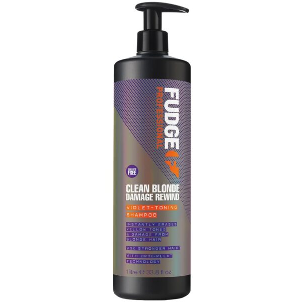 Fudge Clean Blonde Damage Rewind Violet-Toning Shampoo 1000 ml