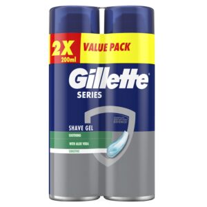 Gillette Series Sensitive Men&apos;s Shaving Gel 2x200ml 400 ml