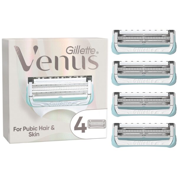 Gillette Venus For Pubic Hair & Skin Women&apos;s Razor Blades 4 Pcs