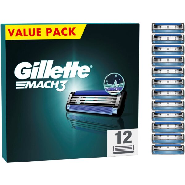 Gillette Mach3 Men’s Razor Blade Refills 12 Count